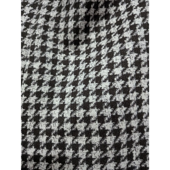 ZARA Black and White Houndstooth Pants Women's sz Small Faux Suede - Picture 8 of 8